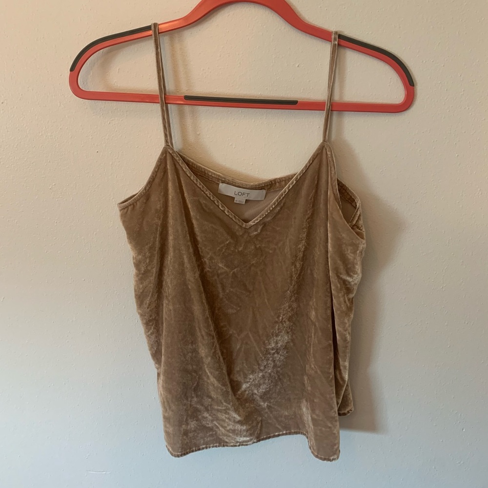 Loft gold/tan tank top